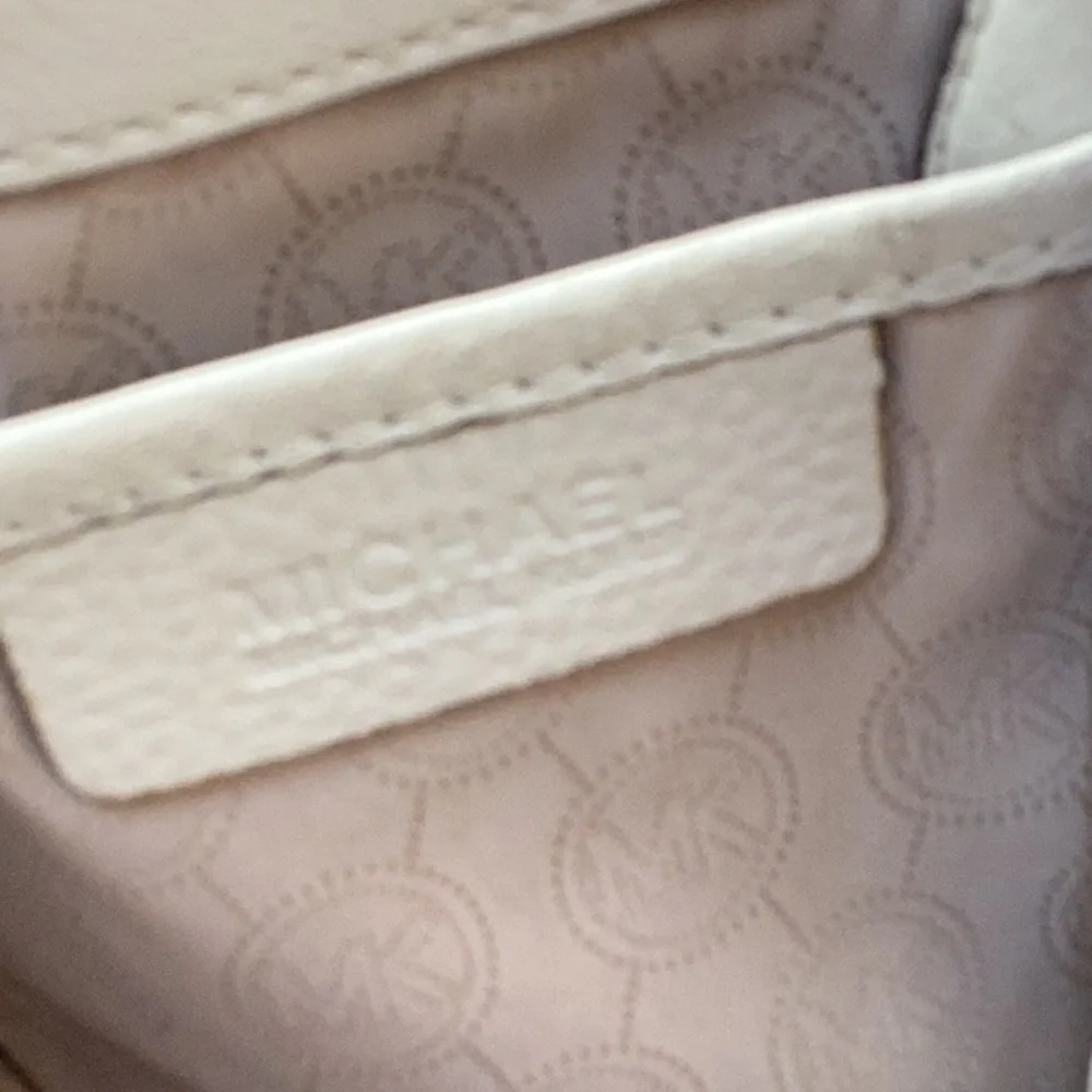 Michael Kors Layton Vanilla Genuine Leather Large Shoulder Tote Hobo Bag